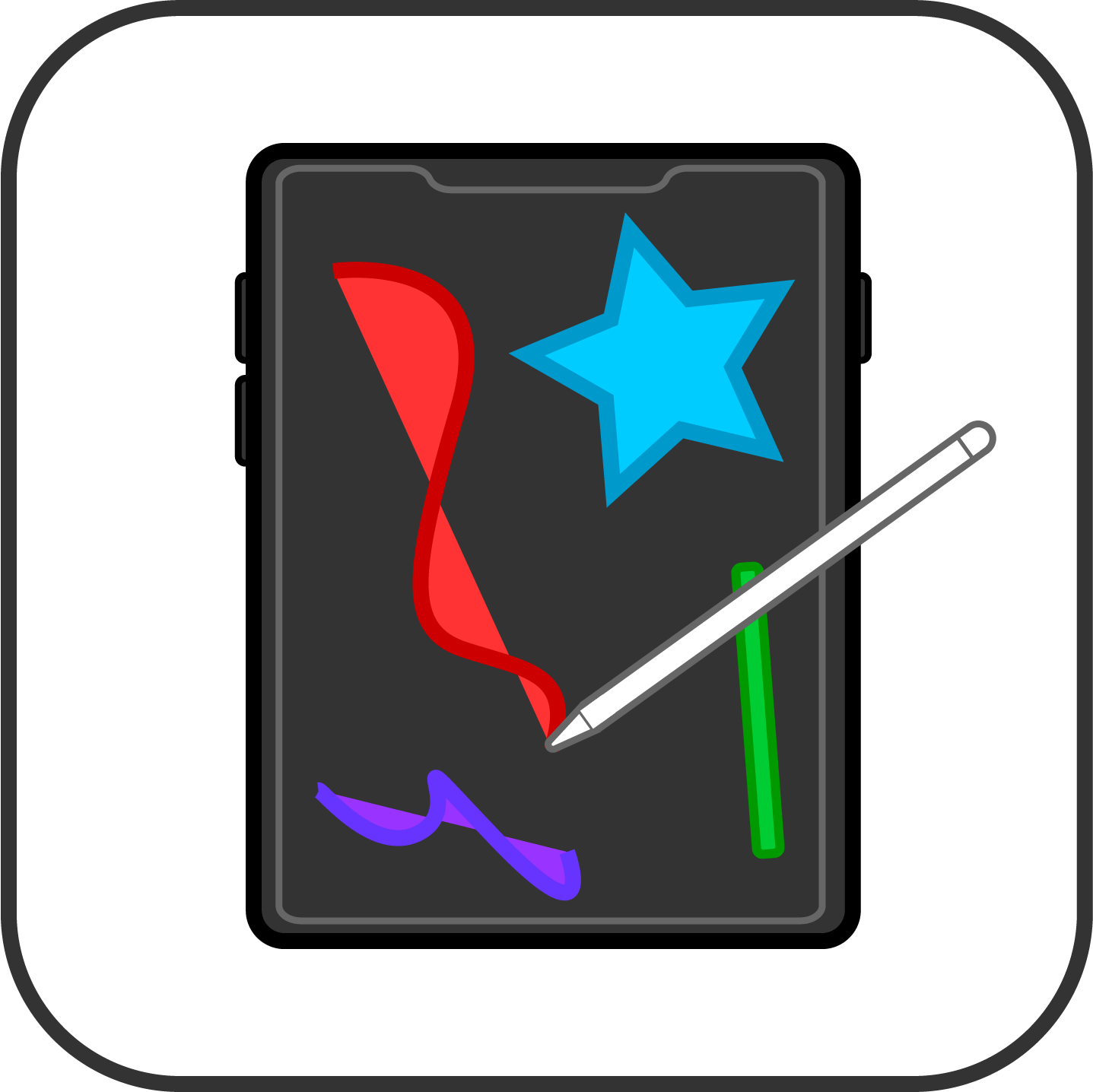 Design icon on tablet